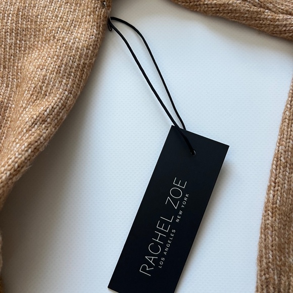 Rachel Zoe Sweater Dress Women’s Small Tie Belted Knit Midi Slit Turtleneck NWT - Picture 8 of 14